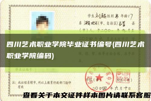 四川艺术职业学院毕业证书编号(四川艺术职业学院编码)缩略图