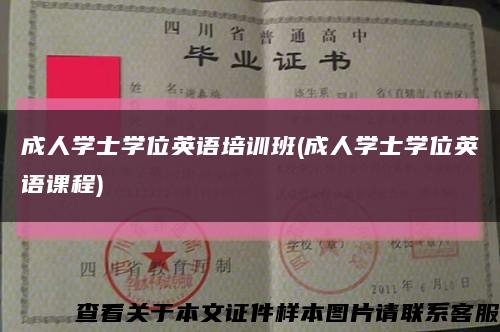 成人学士学位英语培训班(成人学士学位英语课程)缩略图