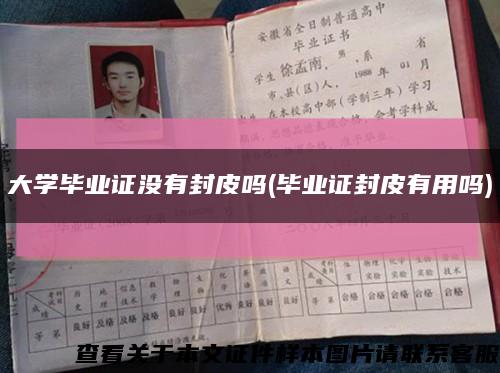 大学毕业证没有封皮吗(毕业证封皮有用吗)缩略图