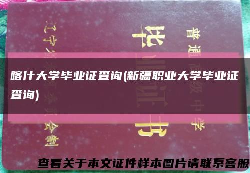 喀什大学毕业证查询(新疆职业大学毕业证查询)缩略图