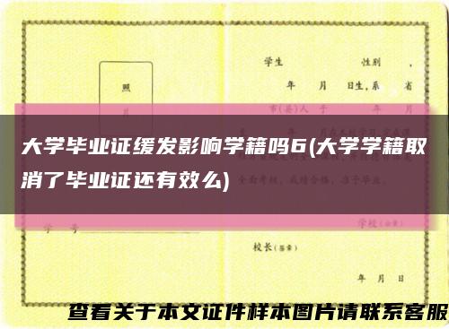 大学毕业证缓发影响学籍吗6(大学学籍取消了毕业证还有效么)缩略图