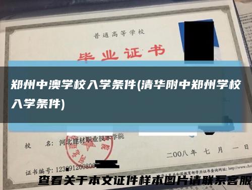 郑州中澳学校入学条件(清华附中郑州学校入学条件)缩略图