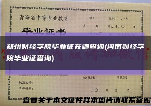 郑州财经学院毕业证在哪查询(河南财经学院毕业证查询)缩略图