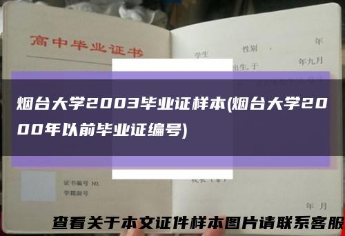 烟台大学2003毕业证样本(烟台大学2000年以前毕业证编号)缩略图