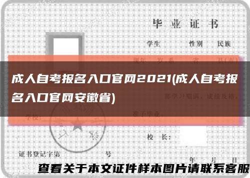 成人自考报名入口官网2021(成人自考报名入口官网安徽省)缩略图