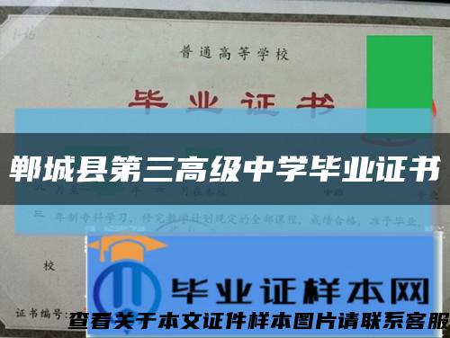 郸城县第三高级中学毕业证书缩略图