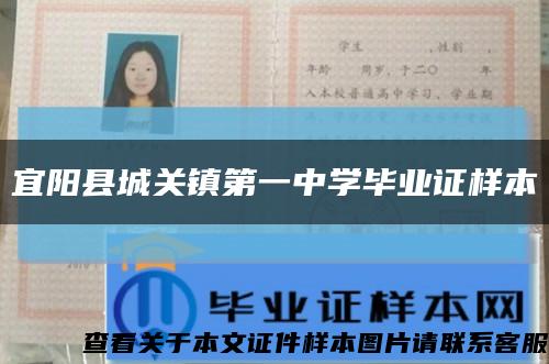 宜阳县城关镇第一中学毕业证样本缩略图