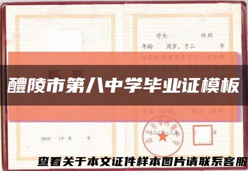 醴陵市第八中学毕业证模板缩略图