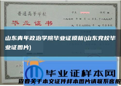山东青年政治学院毕业证模板(山东党校毕业证图片)缩略图