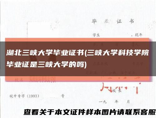 湖北三峡大学毕业证书(三峡大学科技学院毕业证是三峡大学的吗)缩略图