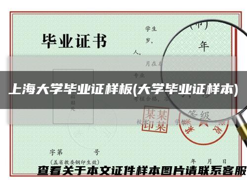 上海大学毕业证样板(大学毕业证样本)缩略图