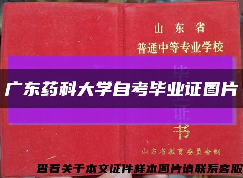 广东药科大学自考毕业证图片缩略图