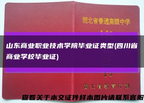 山东商业职业技术学院毕业证类型(四川省商业学校毕业证)缩略图
