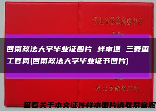 西南政法大学毕业证图片 样本通 三菱重工官网(西南政法大学毕业证书图片)缩略图