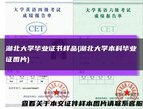 湖北大学毕业证书样品(湖北大学本科毕业证图片)缩略图