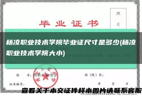 杨凌职业技术学院毕业证尺寸是多少(杨凌职业技术学院大小)缩略图