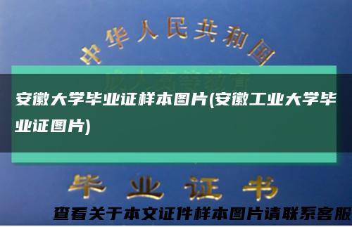 安徽大学毕业证样本图片(安徽工业大学毕业证图片)缩略图
