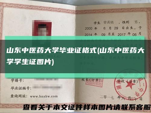 山东中医药大学毕业证格式(山东中医药大学学生证图片)缩略图