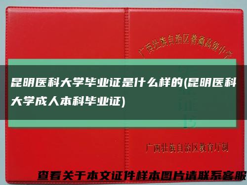 昆明医科大学毕业证是什么样的(昆明医科大学成人本科毕业证)缩略图