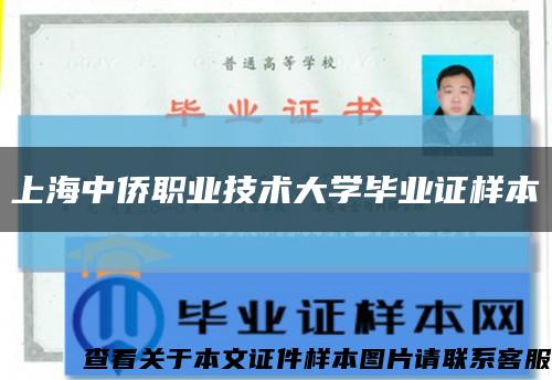 上海中侨职业技术大学毕业证样本缩略图