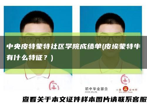 中央皮特蒙特社区学院成绩单(皮埃蒙特牛有什么特征？)缩略图