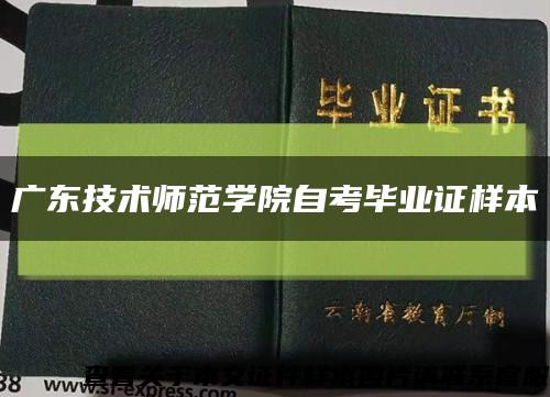 广东技术师范学院自考毕业证样本缩略图