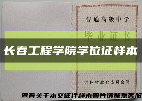 长春工程学院学位证样本缩略图
