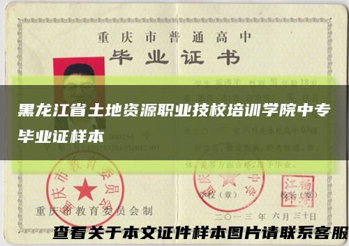 黑龙江省土地资源职业技校培训学院中专毕业证样本缩略图