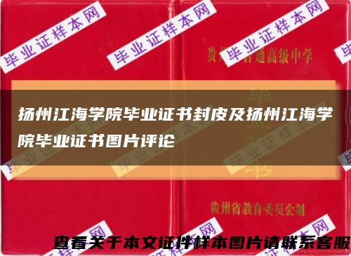 扬州江海学院毕业证书封皮及扬州江海学院毕业证书图片评论缩略图