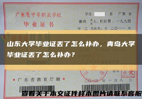 山东大学毕业证丢了怎么补办，青岛大学毕业证丢了怎么补办？缩略图