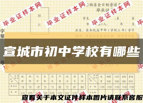 宣城市初中学校有哪些缩略图