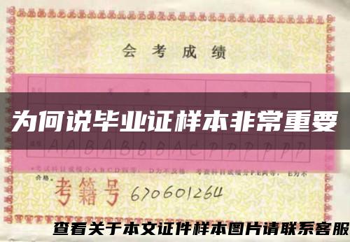 为何说毕业证样本非常重要缩略图