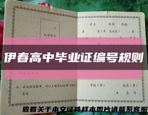 伊春高中毕业证编号规则缩略图