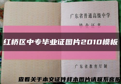 红桥区中专毕业证图片2010模板缩略图