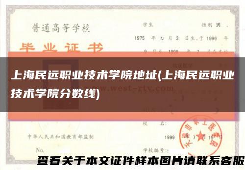 上海民远职业技术学院地址(上海民远职业技术学院分数线)缩略图