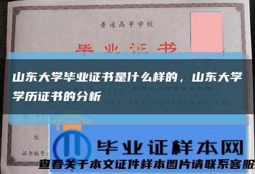 山东大学毕业证书是什么样的，山东大学学历证书的分析缩略图