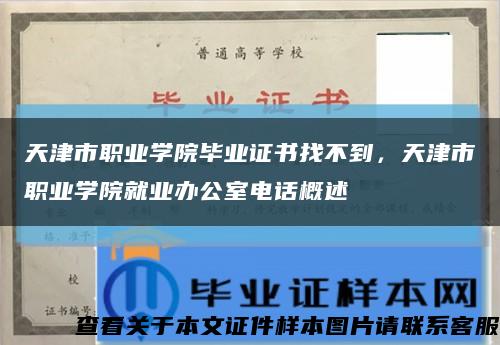 天津市职业学院毕业证书找不到，天津市职业学院就业办公室电话概述缩略图