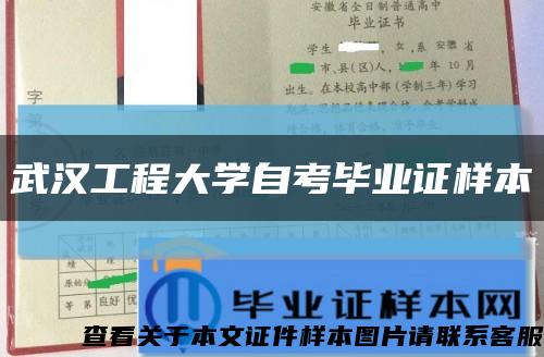 武汉工程大学自考毕业证样本缩略图