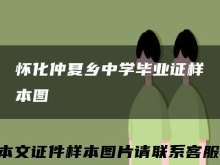 怀化仲夏乡中学毕业证样本图缩略图