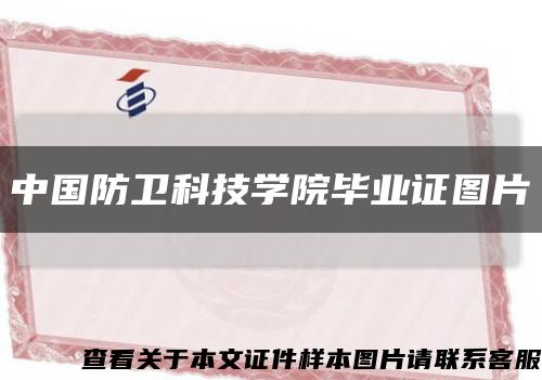 中国防卫科技学院毕业证图片缩略图
