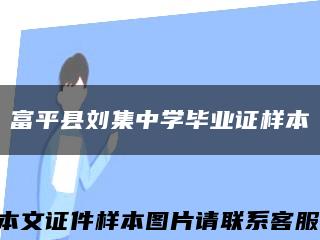富平县刘集中学毕业证样本缩略图