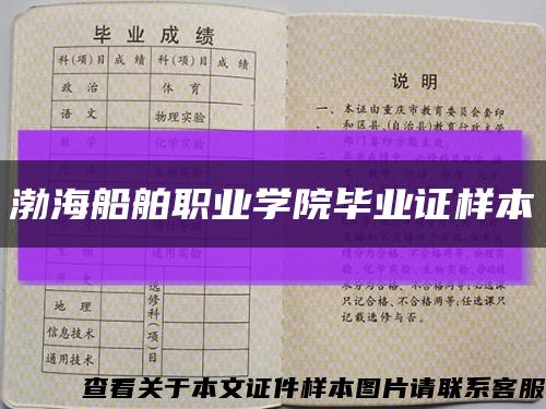 渤海船舶职业学院毕业证样本缩略图
