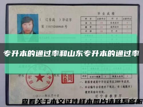 专升本的通过率和山东专升本的通过率缩略图