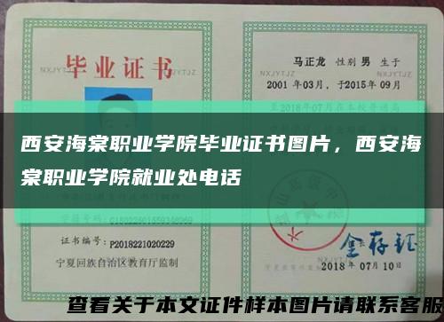 西安海棠职业学院毕业证书图片，西安海棠职业学院就业处电话缩略图