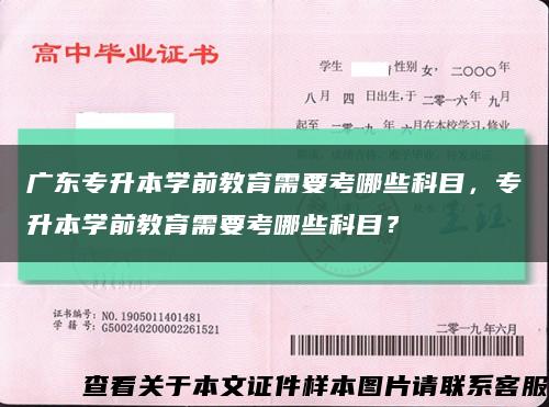 广东专升本学前教育需要考哪些科目，专升本学前教育需要考哪些科目？缩略图