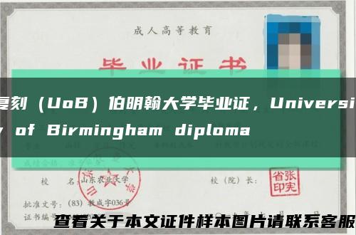 复刻（UoB）伯明翰大学毕业证，University of Birmingham diploma缩略图