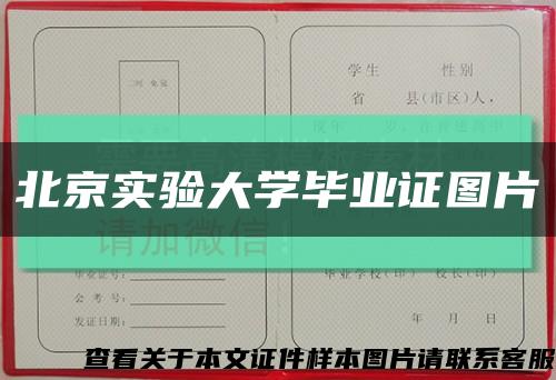 北京实验大学毕业证图片缩略图