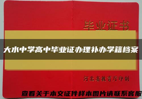 大水中学高中毕业证办理补办学籍档案缩略图
