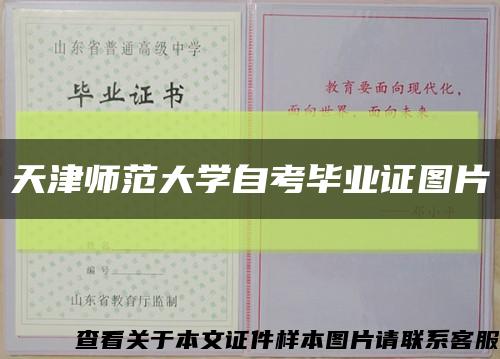 天津师范大学自考毕业证图片缩略图