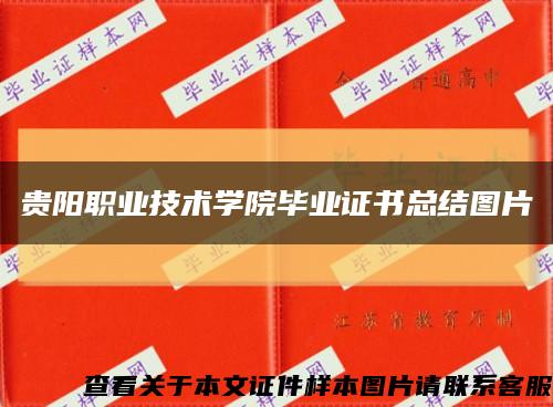 贵阳职业技术学院毕业证书总结图片缩略图